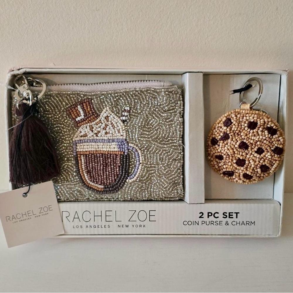 Rachel Zoe Beaded Coin Purse & Cookie Charm Set – NWT